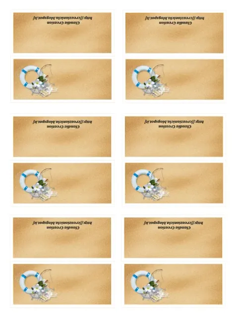 Segnaposto tema marino