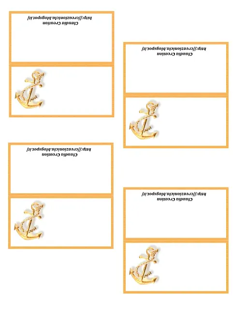 Segnaposto tema marino