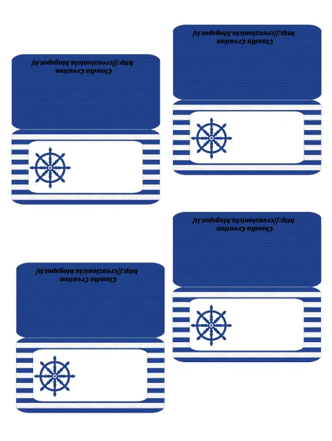 Segnaposti stampabili tema mare