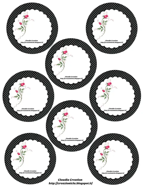 Etichette stampabili fiorite