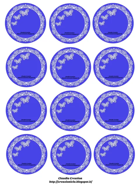 Etichette stampabili farfalle