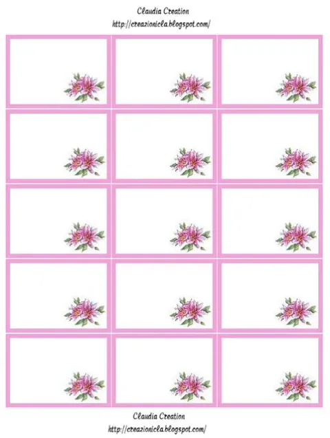 Etichette stampabili fiori