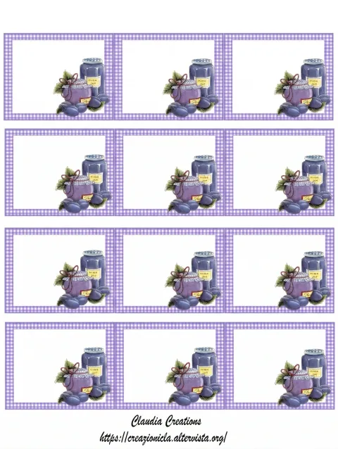 Etichette marmellate, grandi