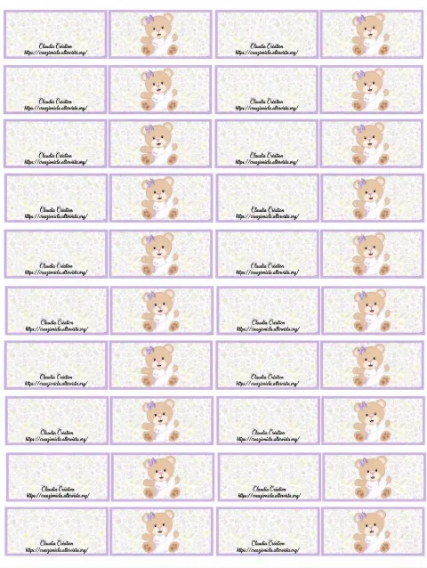 Bigliettini bomboniere baby