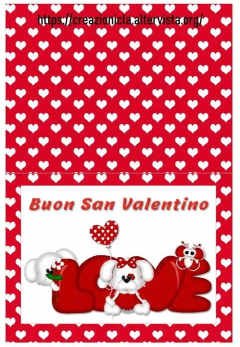 Biglietto d'auguri San Valentino