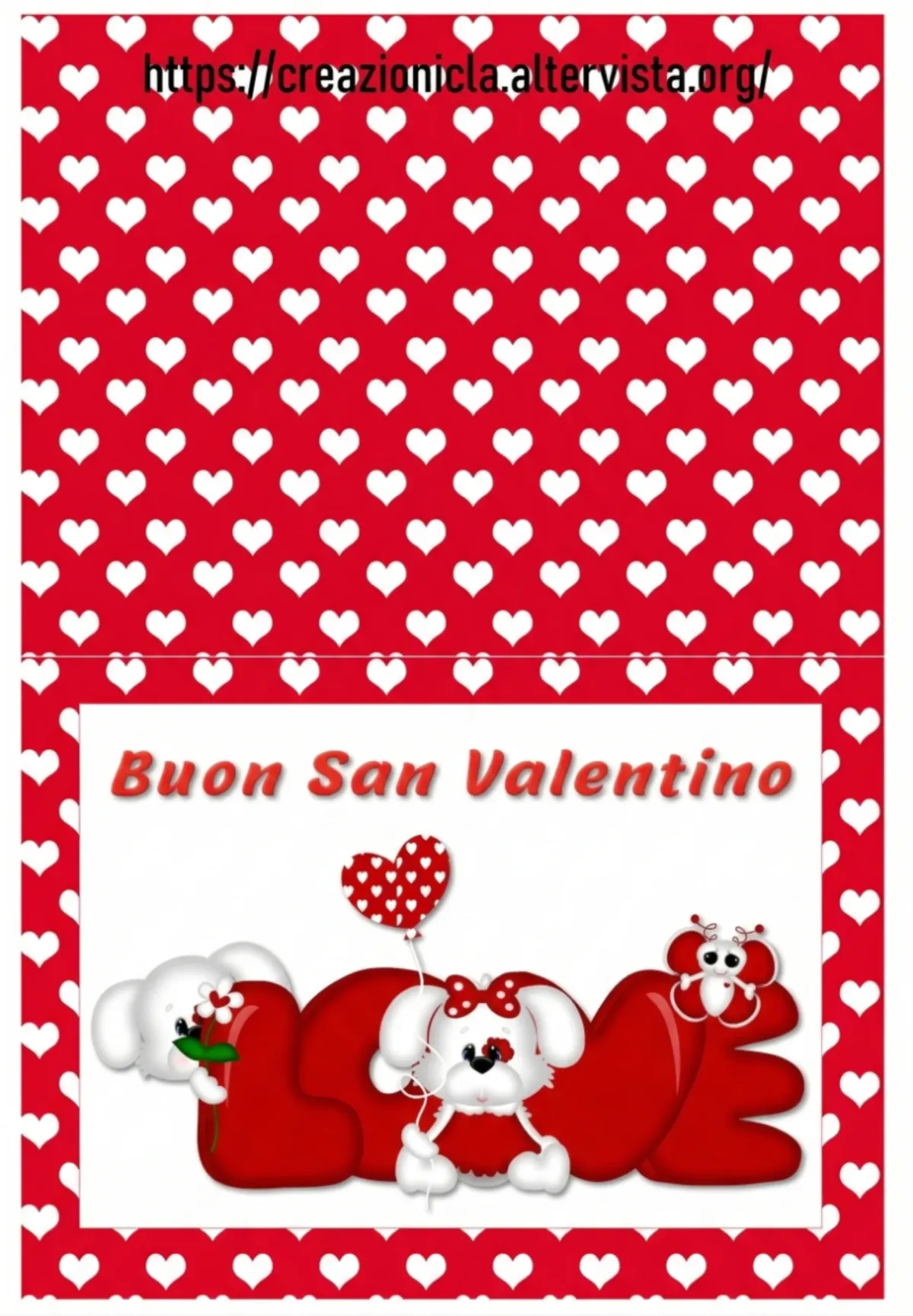 Biglietto d'auguri San Valentino
